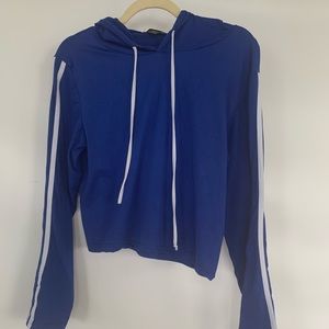 Royal blue thin cropped hoodie. Size 2X